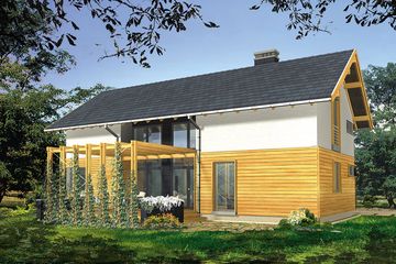  Projekt domu Gamma I (WRH1174) - projekt domu parterowego z poddaszem - Zdjęcie 2