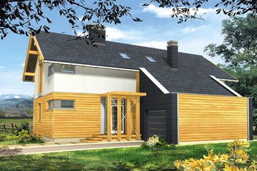  Projekt domu Gamma I (WRH1174) - projekt domu parterowego z poddaszem - Zdjęcie 3