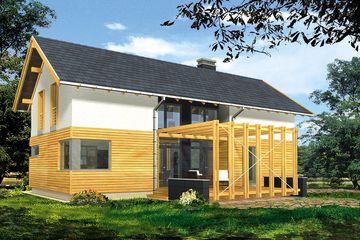  Projekt domu Gamma I (WRH1174) - projekt domu parterowego z poddaszem - Zdjęcie 4