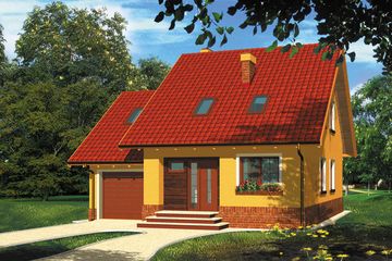  Projekt domu Ikar (WRH1107) - projekt domu parterowego z poddaszem - Zdjęcie 3