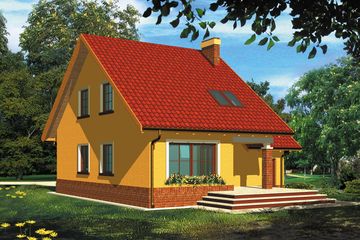  Projekt domu Ikar (WRH1107) - projekt domu parterowego z poddaszem - Zdjęcie 4