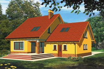  Projekt domu Ikar II (WRH1108) - projekt domu parterowego z poddaszem - Zdjęcie 3