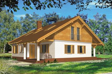  Projekt domu Miłka wersja z poddaszem uzytkowym (WRH1053) - projekt domu parterowego - Zdjęcie 4