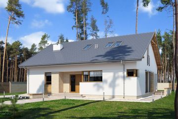  Projekt domu E-173 (WAX1075) - projekt domu parterowego - Zdjęcie 1