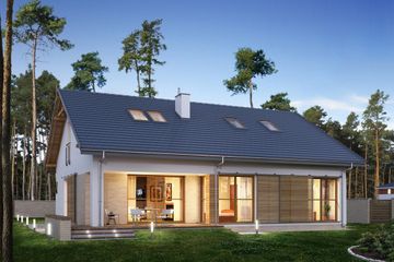  Projekt domu E-173 (WAX1075) - projekt domu parterowego - Zdjęcie 2