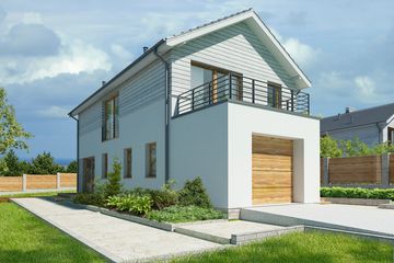 Projekt domu Brunico II LMP345a - z pełnym piętrem dom o powierzchni 129,74 m², dach dwuspadowy - ujęcie 2