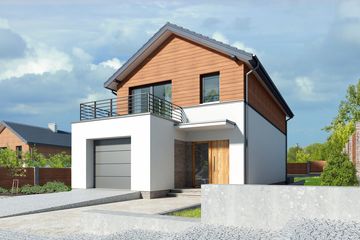 Projekt domu Brunico II LMP345a - z pełnym piętrem dom o powierzchni 129,74 m², dach dwuspadowy - ujęcie 4