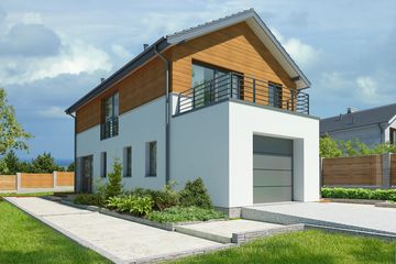 Projekt domu Brunico II LMP345a - z pełnym piętrem dom o powierzchni 129,74 m², dach dwuspadowy - ujęcie 5