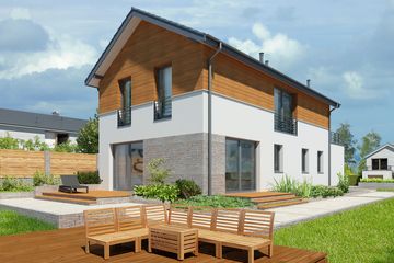 Projekt domu Brunico II LMP345a - z pełnym piętrem dom o powierzchni 129,74 m², dach dwuspadowy - ujęcie 6