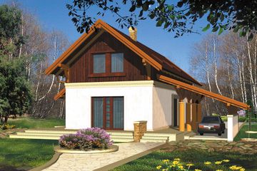  Projekt domu Orbita II (WRH1138) - projekt domu parterowego z poddaszem - Zdjęcie 3