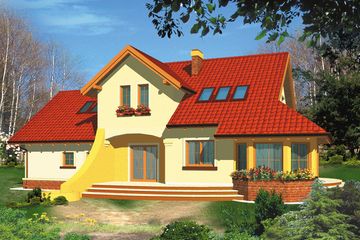  Projekt domu Parys II (WRH1142) - projekt domu parterowego z poddaszem - Zdjęcie 4