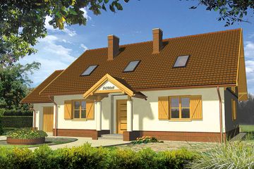  Projekt domu Piwonia Nova (WRH1167) - projekt domu parterowego z poddaszem - Zdjęcie 3