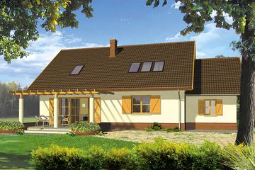  Projekt domu Piwonia Nova (WRH1167) - projekt domu parterowego z poddaszem - Zdjęcie 4