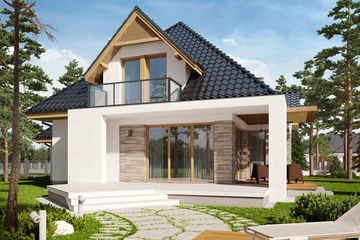  Projekt domu Amira G1 (WRC2606) - projekt domu parterowego z poddaszem - Zdjęcie 1