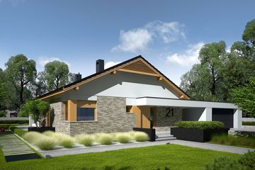  Projekt domu Daniel G2 energo (WRC2608) - projekt domu parterowego - Zdjęcie 3