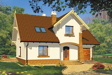  Projekt domu Scorpio I (WRH1075) - projekt domu parterowego z poddaszem - Zdjęcie 3