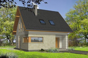  Projekt domu Dzeta (WRH1172) - projekt domu parterowego z poddaszem - Zdjęcie 2