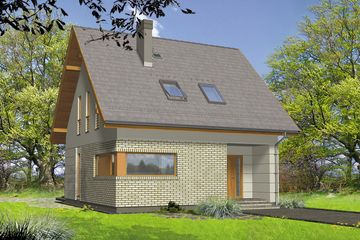  Projekt domu Dzeta (WRH1172) - projekt domu parterowego z poddaszem - Zdjęcie 3