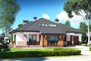  Projekt domu Szeherezada N (BSB1112) - projekt domu parterowego z poddaszem - Zdjęcie 1