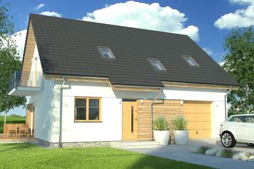  Projekt domu Abc wersja A paliwo stałe (WRD2410) - projekt domu parterowego z poddaszem - Zdjęcie 2