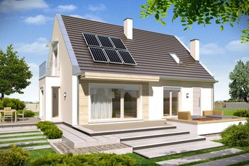  Projekt domu Robin b (WRD2426) - projekt domu parterowego z poddaszem - Zdjęcie 1