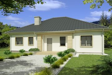  Projekt domu Tytus 2 wersja A paliwo stałe parterowy, bez garażu (WRD2428) - projekt domu parterowego - Zdjęcie 4