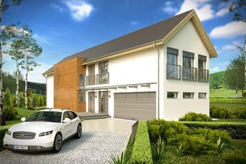  Projekt domu Dakota wersja B z garażem paliwo stałe (WRD2436) - projekt domu z pełnym piętrem - Zdjęcie 4