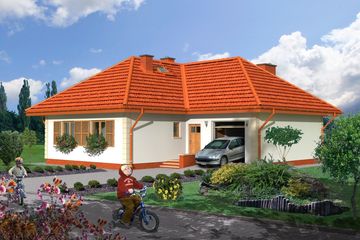  Projekt domu Trevizo Termo (KRH1402) - projekt domu parterowego - Zdjęcie 1