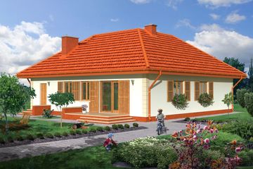  Projekt domu Trevizo Termo (KRH1402) - projekt domu parterowego - Zdjęcie 2