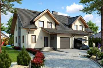  Projekt domu Trivento III Termo (KRH1403) - projekt domu parterowego z poddaszem - Zdjęcie 1
