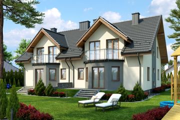  Projekt domu Trivento III Termo (KRH1403) - projekt domu parterowego z poddaszem - Zdjęcie 2