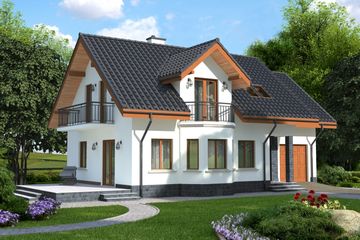  Projekt domu Salo II Termo (KRH1404) - projekt domu parterowego z poddaszem - Zdjęcie 1