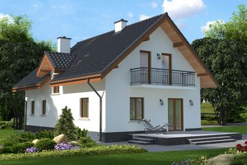  Projekt domu Salo II Termo (KRH1404) - projekt domu parterowego z poddaszem - Zdjęcie 2