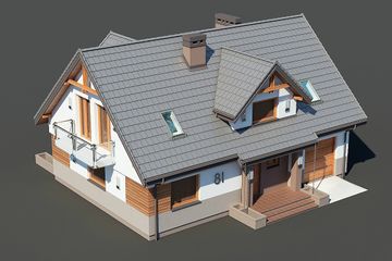  Projekt domu Dżin N (BSB1109) - projekt domu parterowego z poddaszem - Zdjęcie 5