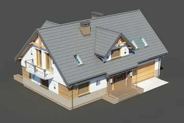  Projekt domu Dżin N 2G (BSB1113) - projekt domu parterowego z poddaszem - Zdjęcie 5