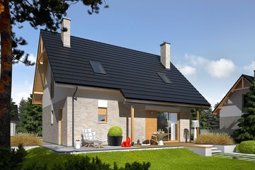  Projekt domu Oli (WRC2611) - projekt domu parterowego z poddaszem - Zdjęcie 1