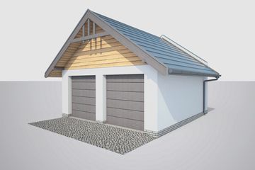  Projekt garażu G330B (SLN2385) - projekt garażu parterowego - Zdjęcie 2