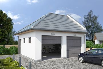  Projekt garażu G330F (SLN2389) - projekt garażu parterowego - Zdjęcie 1
