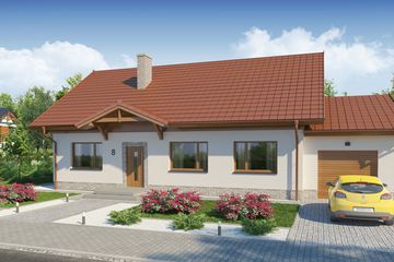  Projekt domu Betina PS (WRW1250) - projekt domu parterowego - Zdjęcie 1