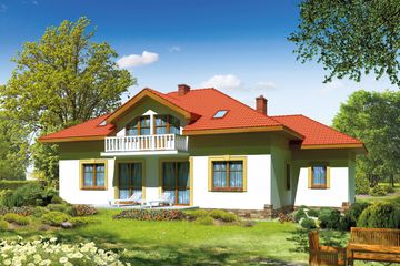  Projekt domu BS-08 dwurodzinny (JGC1003) - projekt domu parterowego z poddaszem - Zdjęcie 2