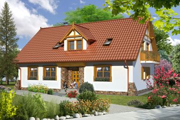  Projekt domu BS-09 dwurodzinny (JGC1004) - projekt domu parterowego z poddaszem - Zdjęcie 1