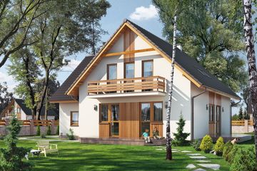  Projekt domu BS-10 dwulokalowy (JGC1005) - projekt domu parterowego z poddaszem - Zdjęcie 2