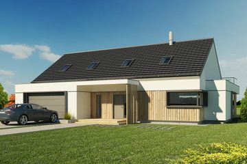  Projekt domu AJR_07_A2 (WOJ1014) - projekt domu parterowego z poddaszem - Zdjęcie 4