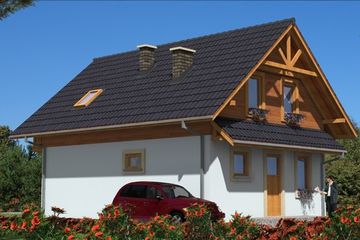  Projekt domu A-133 Dom szkieletowy (BBD1236) - projekt domu parterowego z poddaszem - Zdjęcie 3