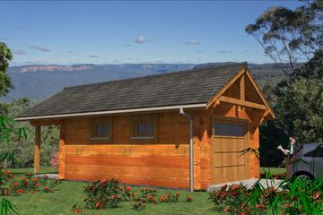  Projekt garażu G-1 z bali (BBD1240) - projekt garażu parterowego - Zdjęcie 2