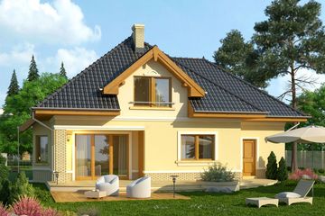  Projekt domu Mokka 2 (WRN1291) - projekt domu parterowego z poddaszem - Zdjęcie 2