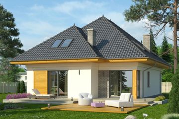  Projekt domu Eden 2 (WRN1294) - projekt domu parterowego z poddaszem - Zdjęcie 1