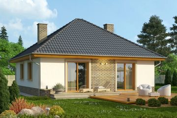  Projekt domu Kamyczek 2 (WRN1295) - projekt domu parterowego - Zdjęcie 2