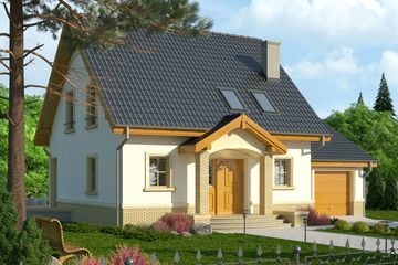  Projekt domu Lira 3 (WRN1296) - projekt domu parterowego z poddaszem - Zdjęcie 1