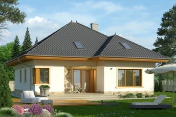  Projekt domu Malaga 2 (WRN1297) - projekt domu parterowego z poddaszem - Zdjęcie 3